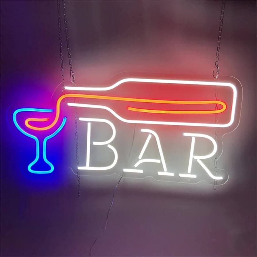 Bar acrylic led neon sign