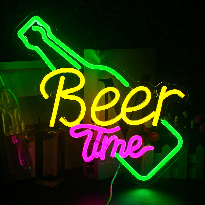 Beer time neon signs