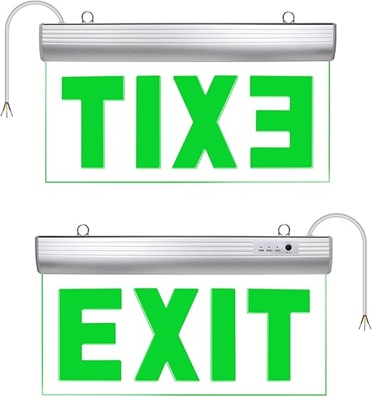 LED Edge Illuminated Exit Sign