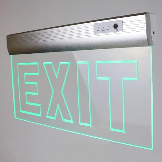 LED Edge Illuminated Exit Sign