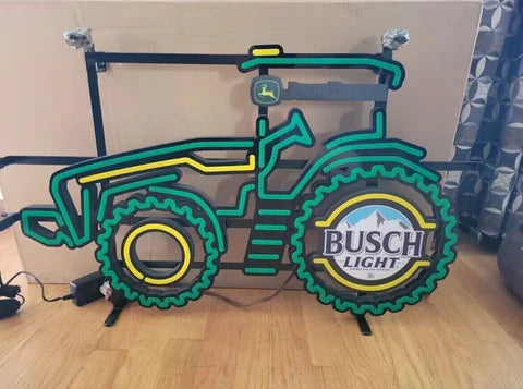 Custom john deere busch light neon sign