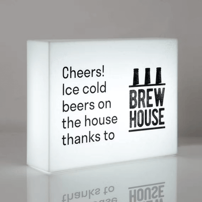 Custom Led Frameless Light Box Sign Display