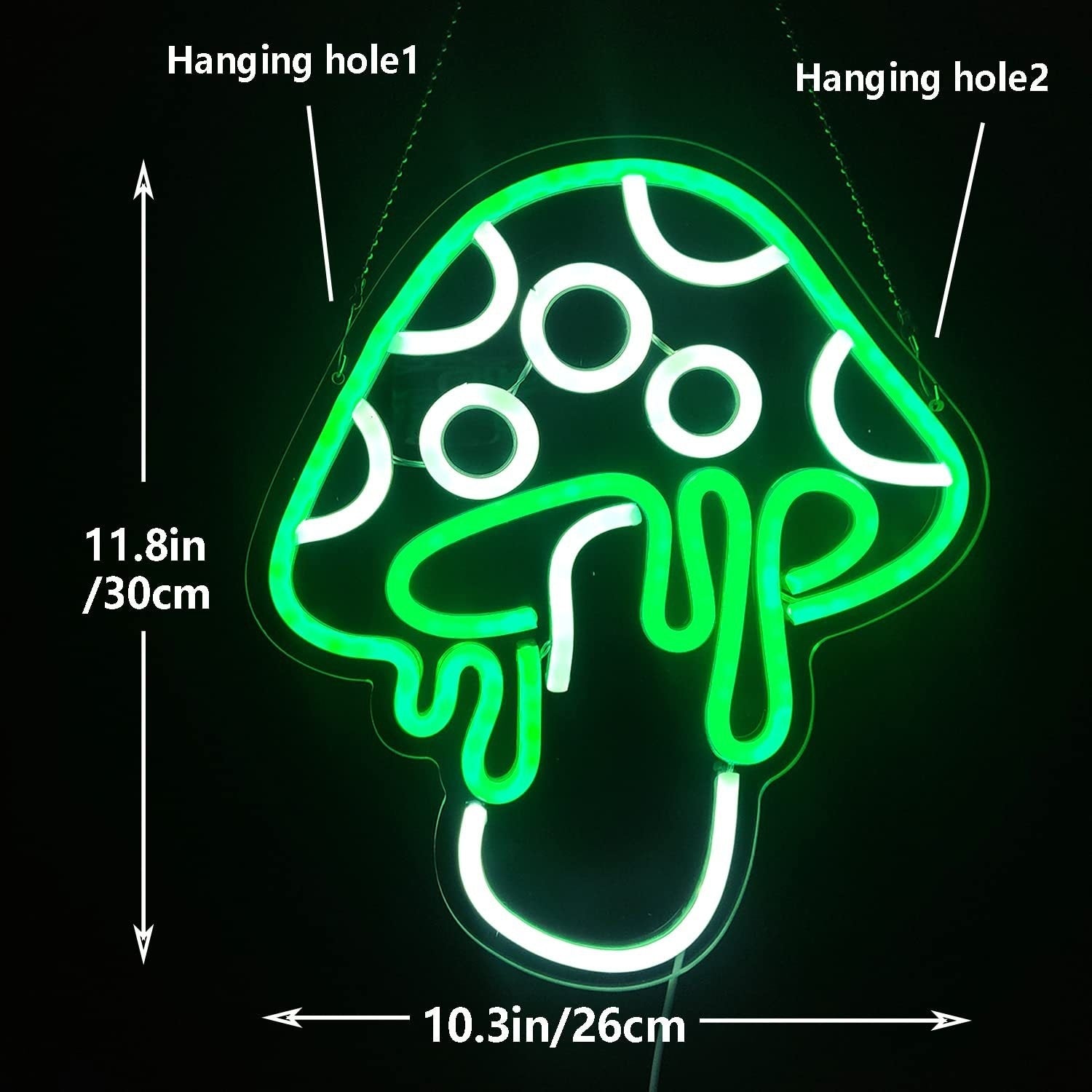 Green Mushroom Acrylic Neon Sign