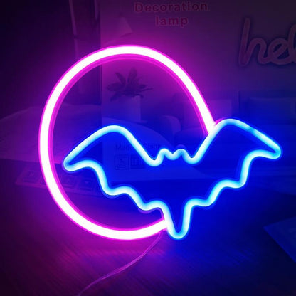 Halloween Bat Neon Sign