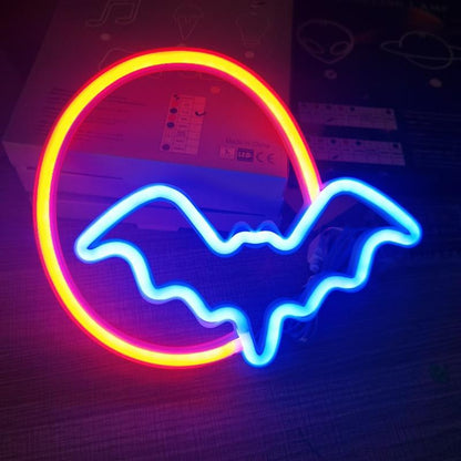 Halloween Bat Neon Sign Lights