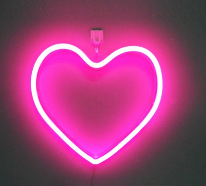 Heart neon light