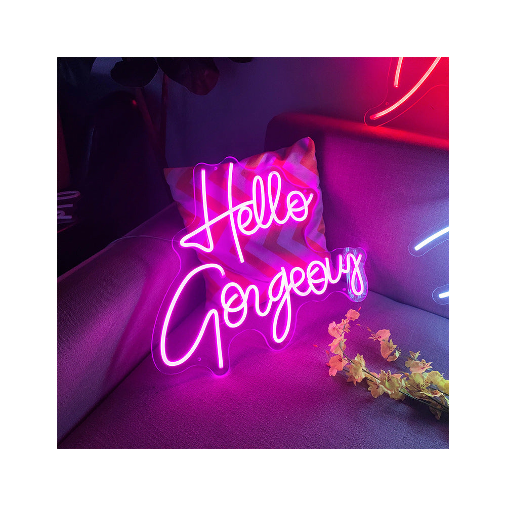 Hello Gorgeous Neon Signs Light