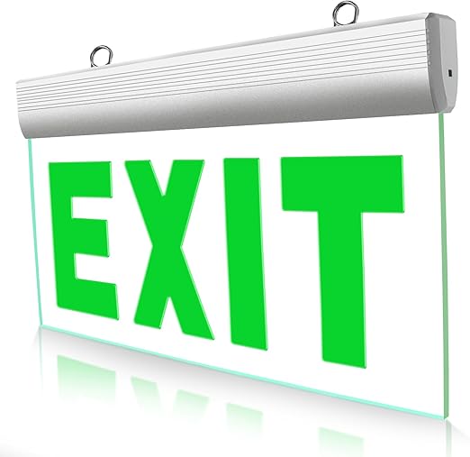 LED Edge Illuminated Exit Sign