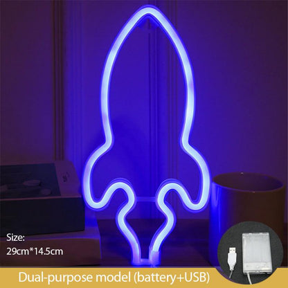 Led Rocket Neon Signs light