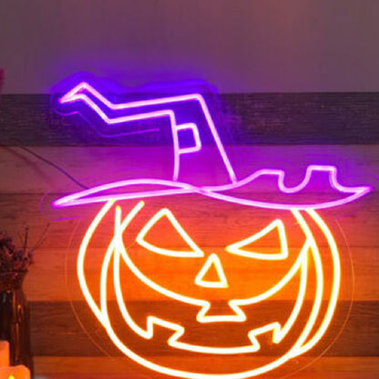 Led Pumpkin Neon Sign Light