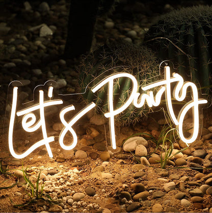 Let's Party Neon Sign