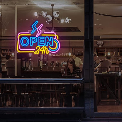 Open 24h Neon For Business