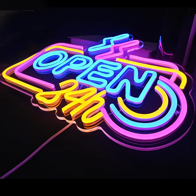 Open 24h Neon Sign