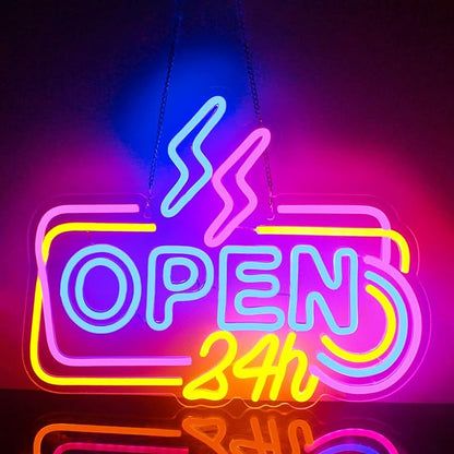 Open 24h Neon Signs