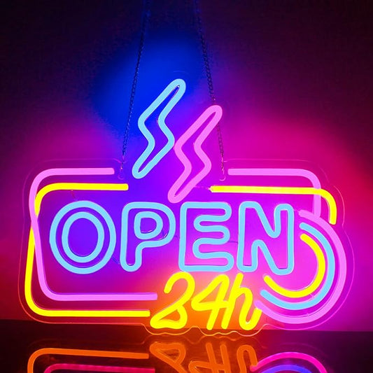 Open 24h Neon Signs