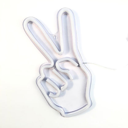 Peace Fingers Neon Sign Lights