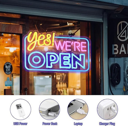 Yes We are Open Neon Sign