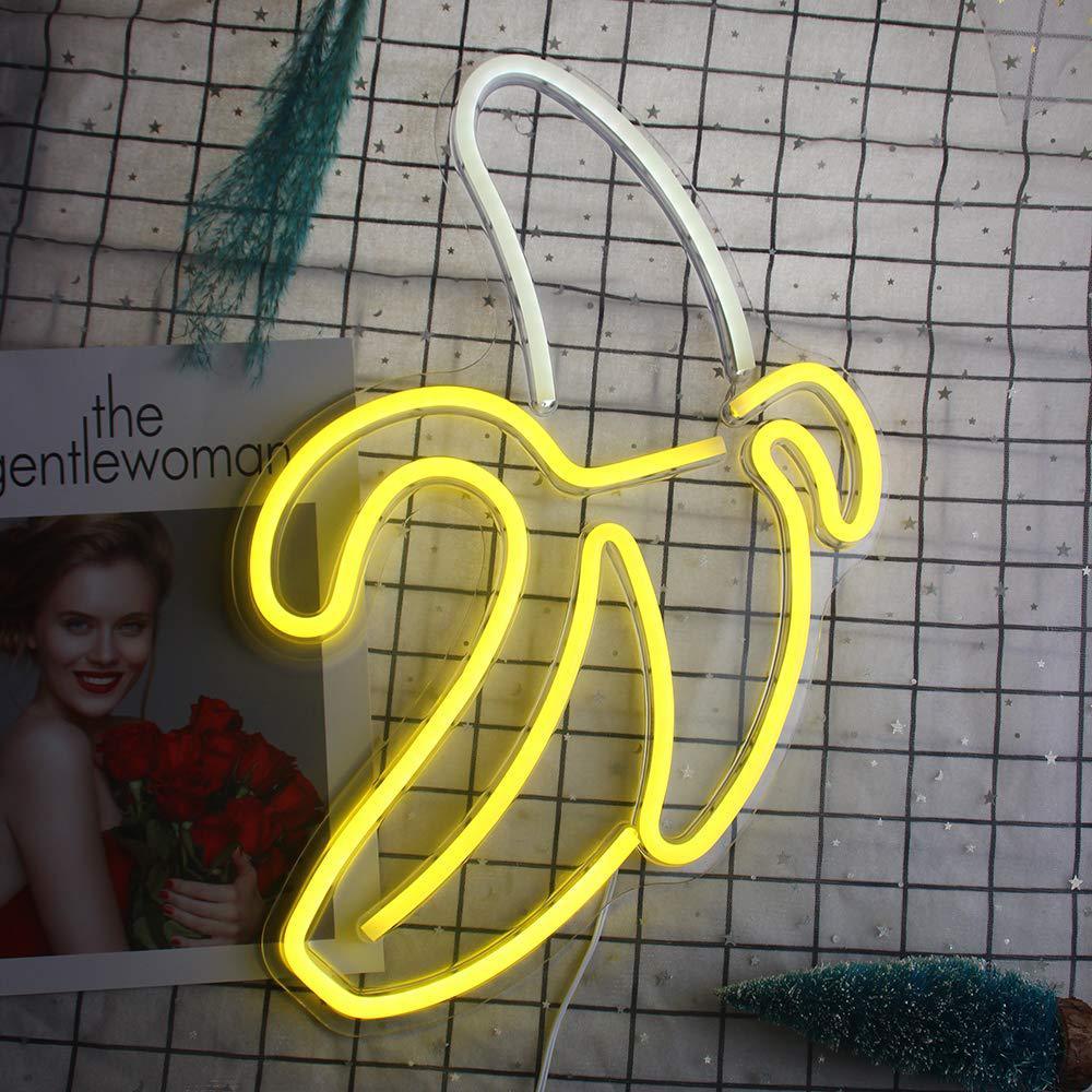 banana neon signs lights