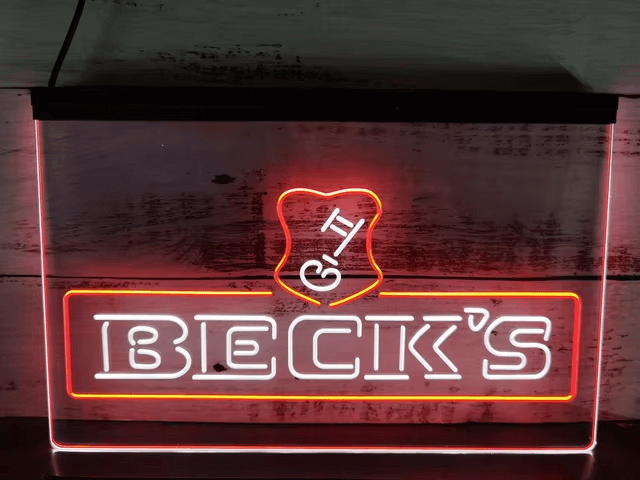 becks beer neon sign