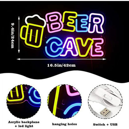 beer cave neon sign Light