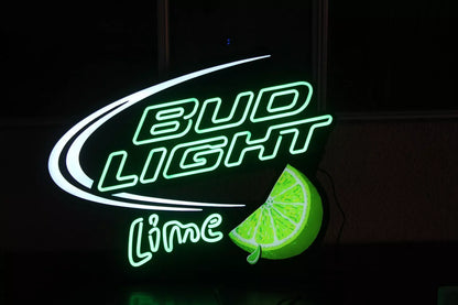 bud light lime neon sign