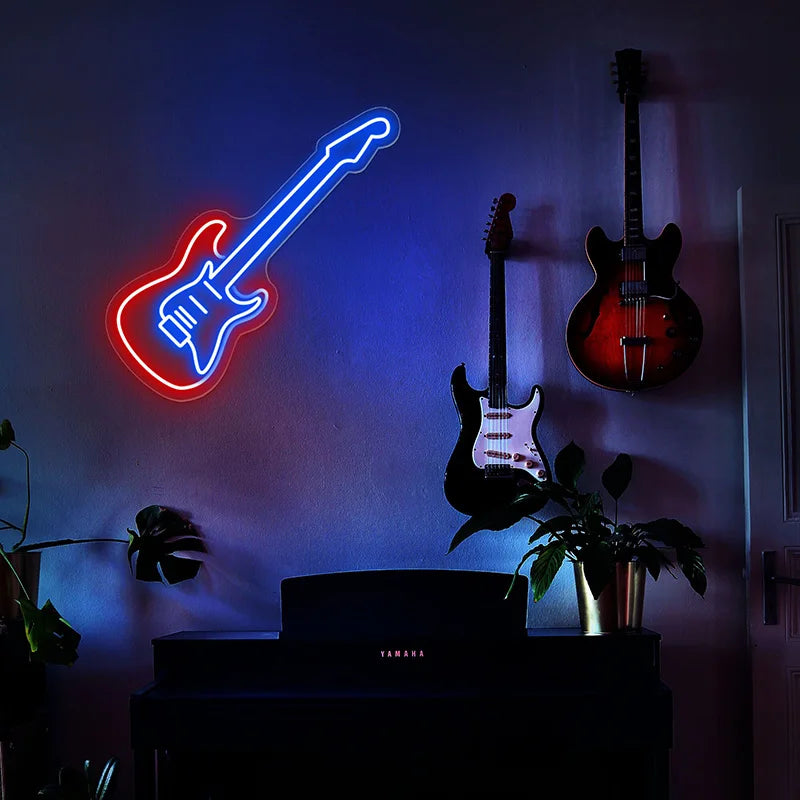 Custom Bud Light Guitar Neon Signs