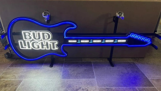 Custom Bud Light Guitar Neon Signs