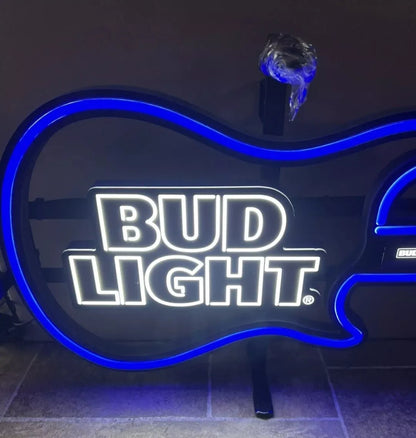 Custom Bud Light Guitar Neon Signs