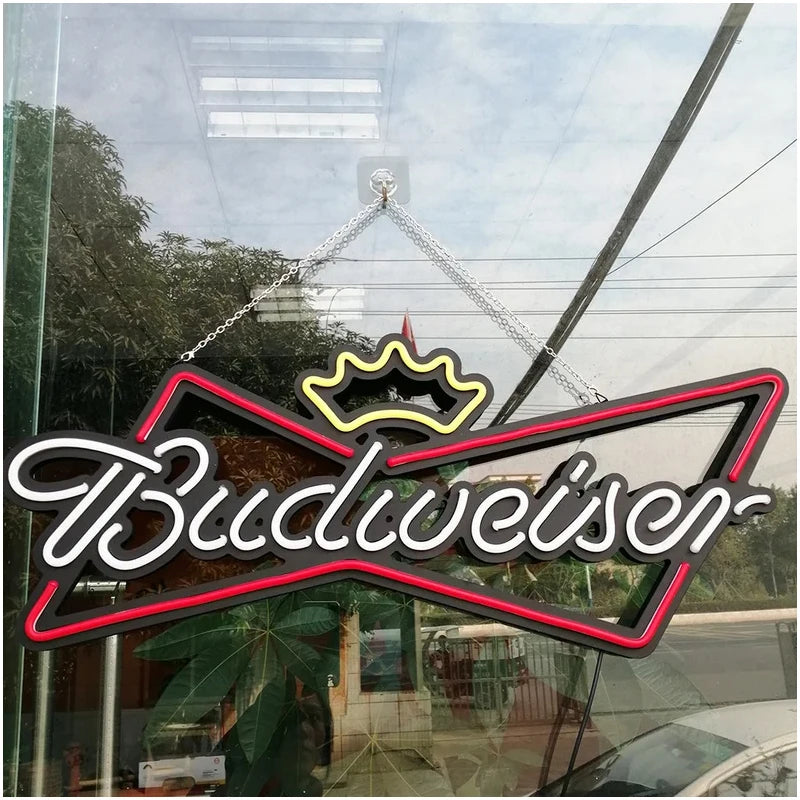 budweiser neon beer sign