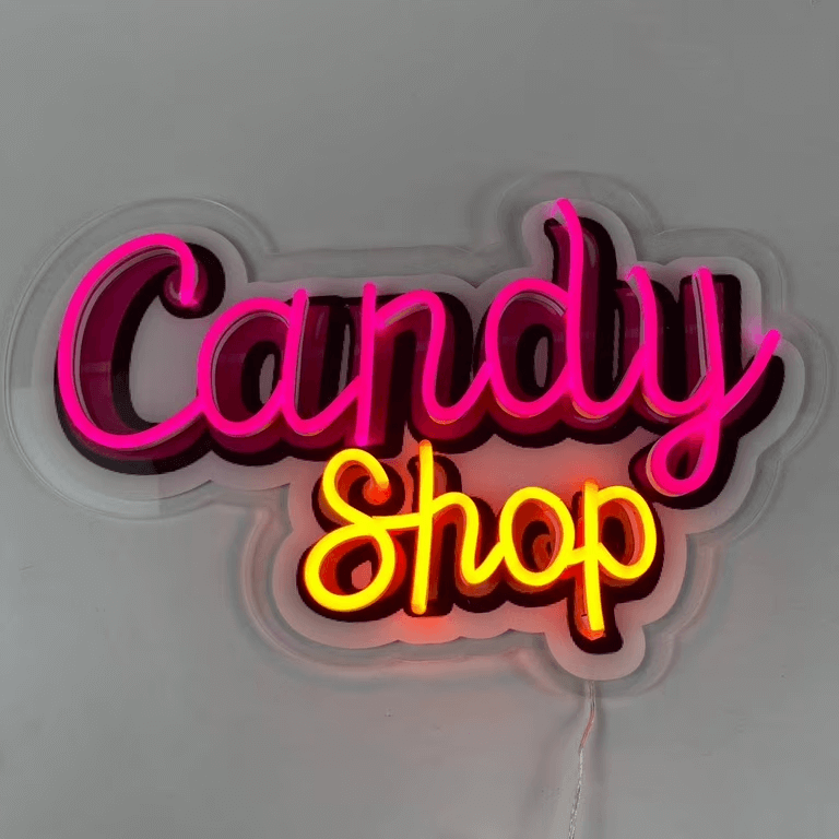 candy shop neon signs