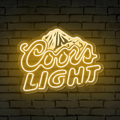 coors light mountain led neon signs