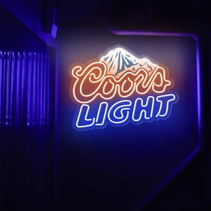 coors light mountain led signs