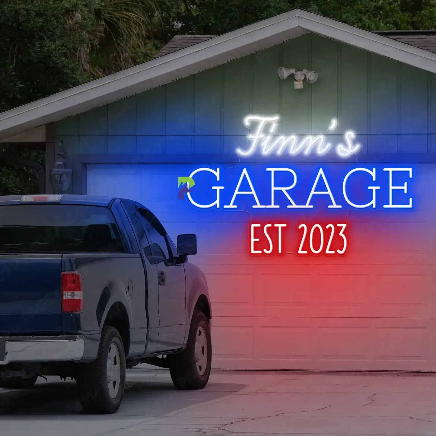 custom led neon garage sign