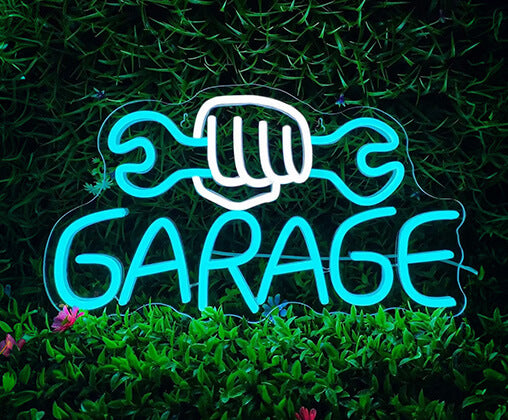 custom neon garage led sign