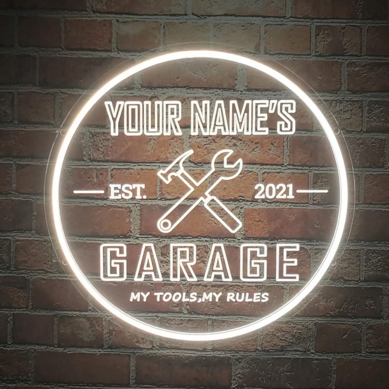 custom neon garage signs