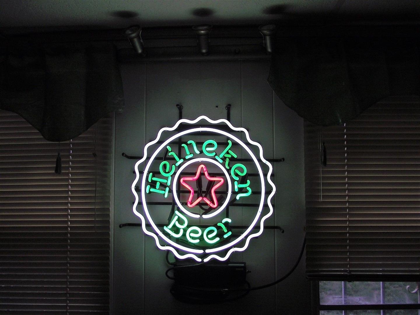 heineken beer neon light