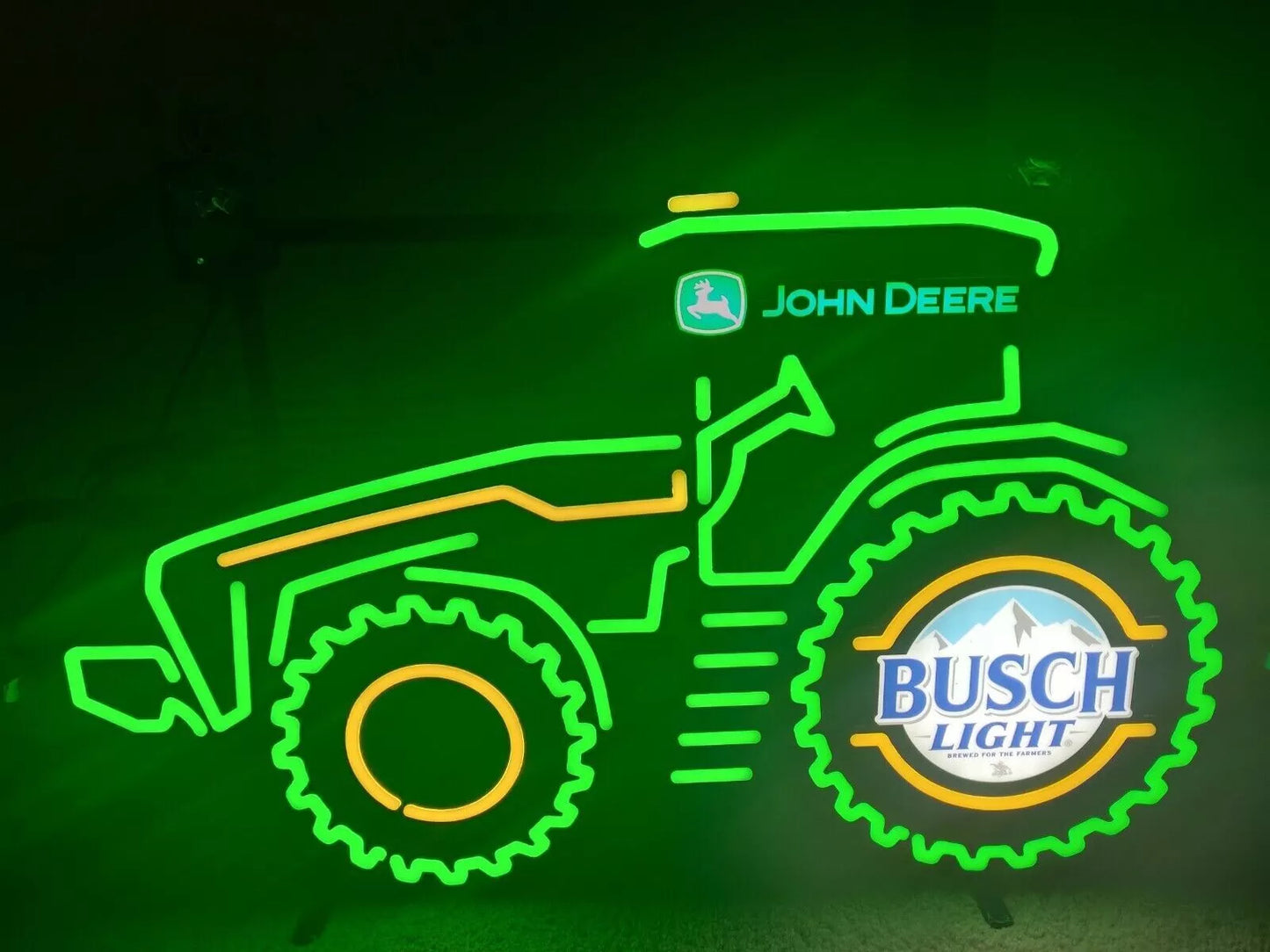 john deere busch light neon sign