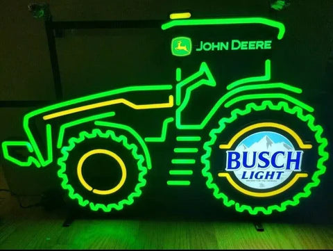 john deere busch light neon signs