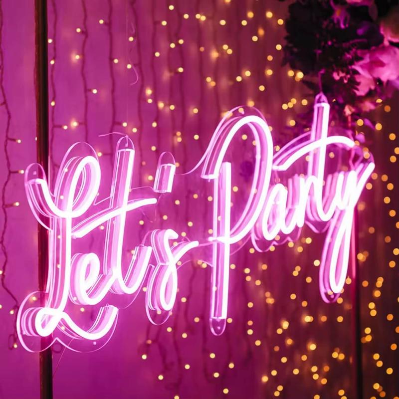 lets party neon sign