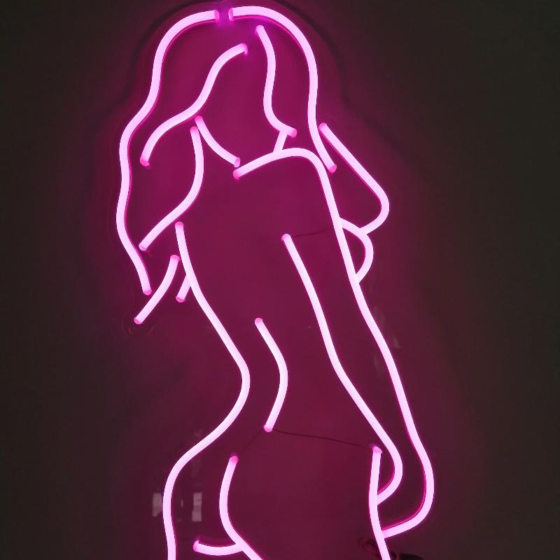 model back view neon sign